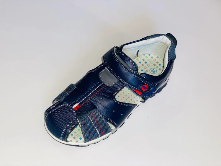 Picture of GD8193 LEATHER COMFORTABLE INSOLE GREY BOYS SANDALS/SHOES
